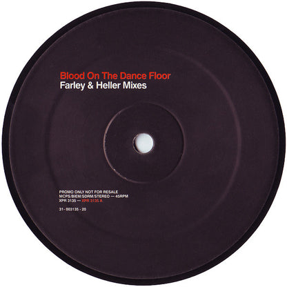 Michael Jackson : Blood On The Dance Floor (Farley & Heller Mixes) (12", Promo)