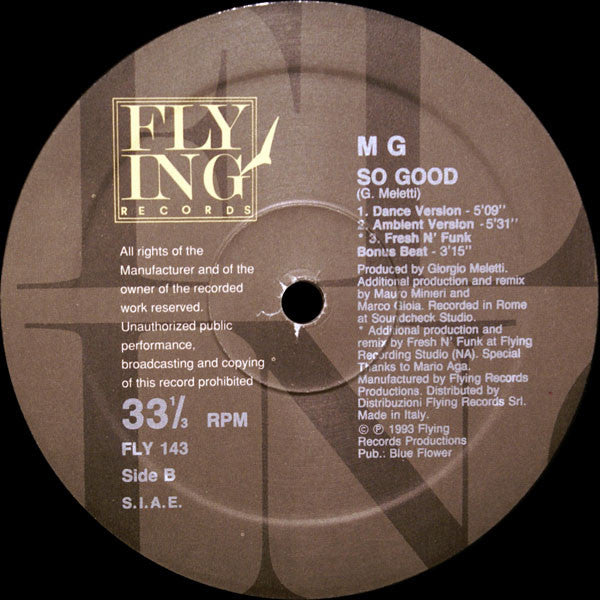 MG (4) : So Good (12")