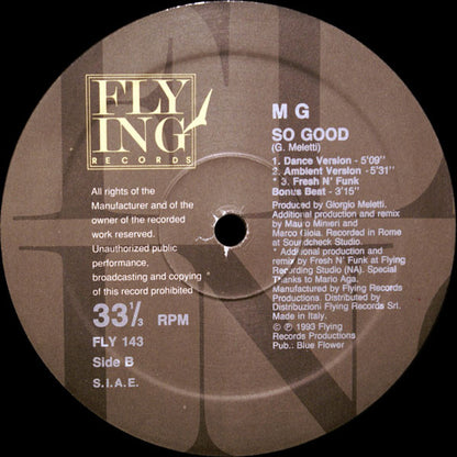 MG (4) : So Good (12")