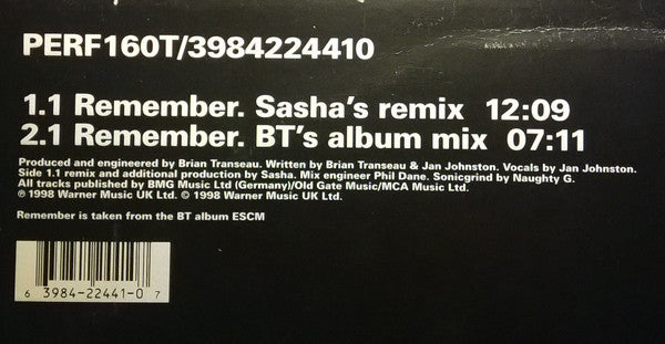 BT : Remember (12", MP)