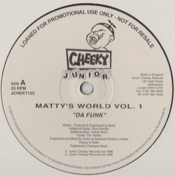Matty's World* : Vol. 1 (12", Promo)