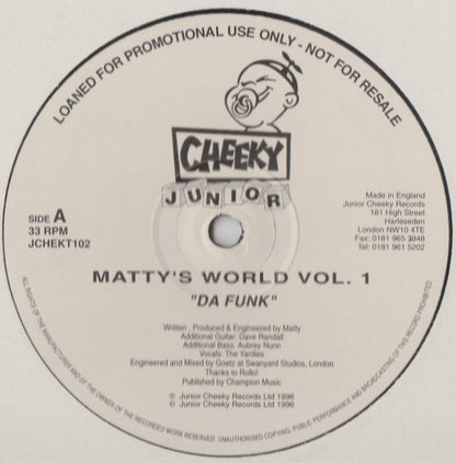 Matty's World* : Vol. 1 (12", Promo)