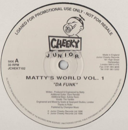Matty's World* : Vol. 1 (12", Promo)