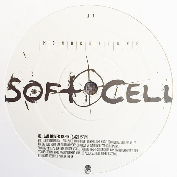 Soft Cell : Monoculture (12", Promo)