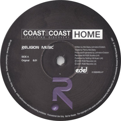 Coast 2 Coast Featuring Discovery (4) : Home (12", Promo)