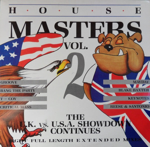 Various : House Masters Vol. 2 The U.K. vs. U.S.A. Showdown Continues (LP, Comp, Red)