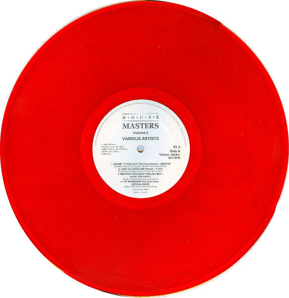 Various : House Masters Vol. 2 The U.K. vs. U.S.A. Showdown Continues (LP, Comp, Red)