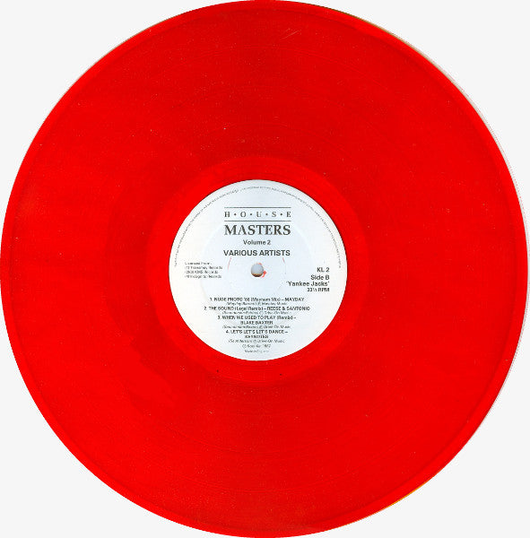 Various : House Masters Vol. 2 The U.K. vs. U.S.A. Showdown Continues (LP, Comp, Red)