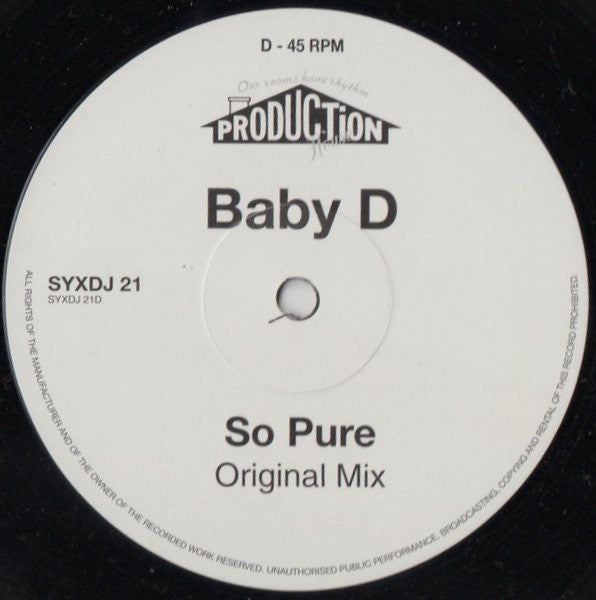 Baby D : So Pure (2x12", Promo)