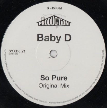 Baby D : So Pure (2x12", Promo)