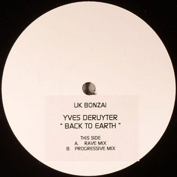 Yves Deruyter : Back To Earth (12", W/Lbl)