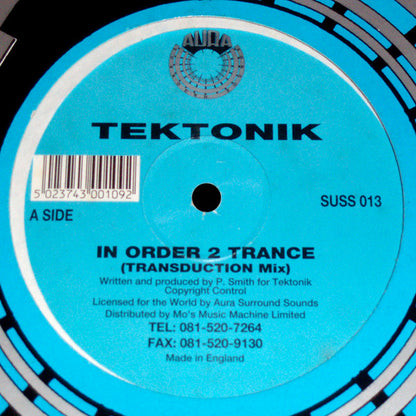 Tektonik : In Order 2 Trance (12")