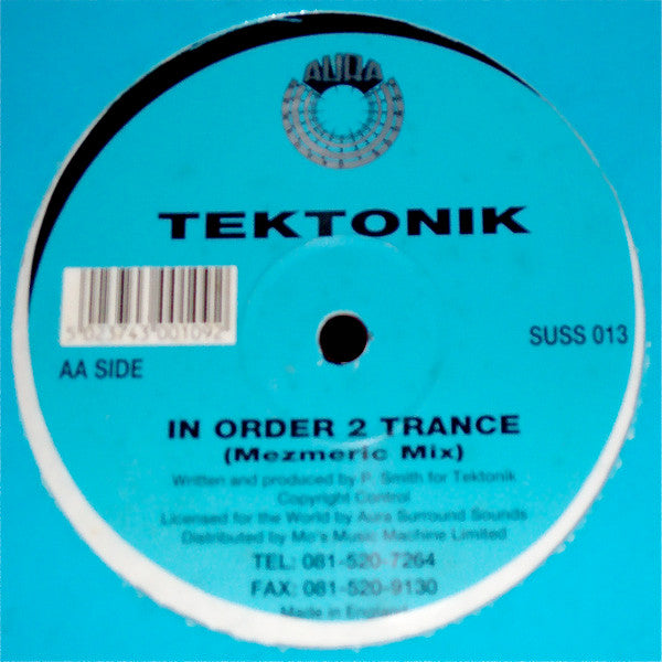 Tektonik : In Order 2 Trance (12")