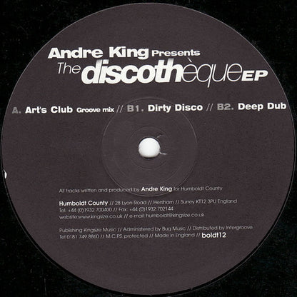 Andre King : The Discotheque EP (12", EP)