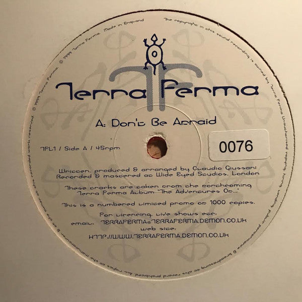 Terra Ferma : Don't Be Afraid (12", Ltd, Promo, Red)