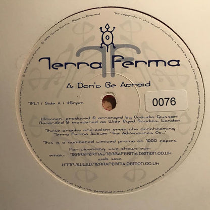 Terra Ferma : Don't Be Afraid (12", Ltd, Promo, Red)