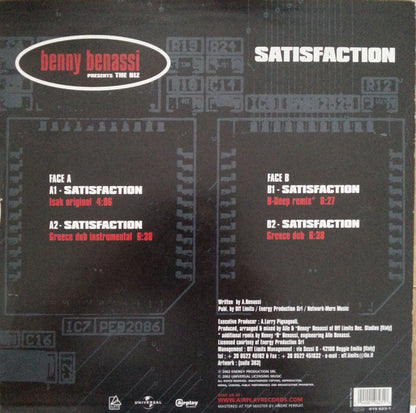 Benny Benassi Presents The Biz (5) : Satisfaction (12")