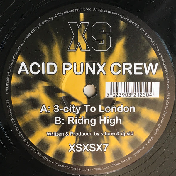 Acid Punx Crew : 3-City To London (12")