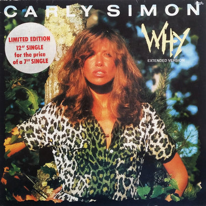 Carly Simon : Why (Extended Version) (12", Single)