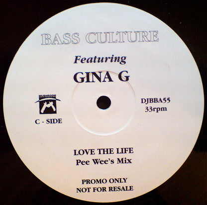 Bass Culture Featuring Gina G : Love The Life (2x12", Promo)