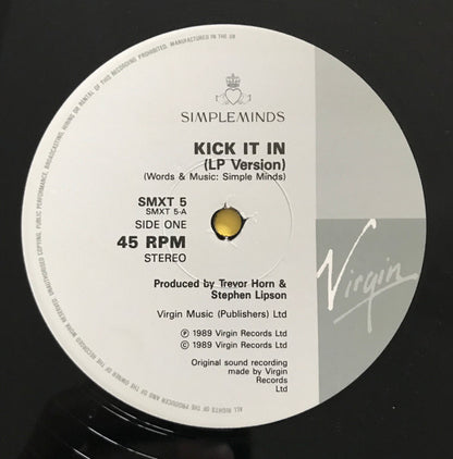 Simple Minds : Kick It In (LP Version) (12", Single)