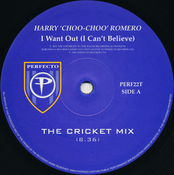 Harry "Choo Choo" Romero : I Want Out (I Can't Believe) (12")