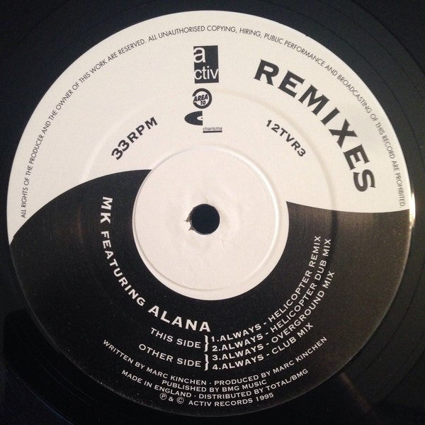 Marc Kinchen Featuring Alana : Always (Remixes) (12")