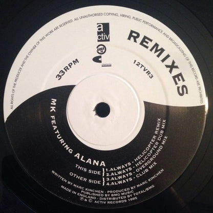 Marc Kinchen Featuring Alana : Always (Remixes) (12")