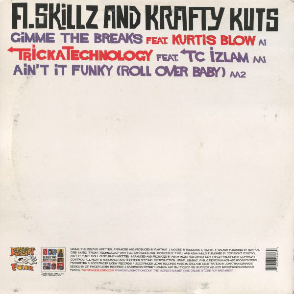 A-Skillz + Krafty Kuts : Gimme The Breaks / TrickaTechnology (12")