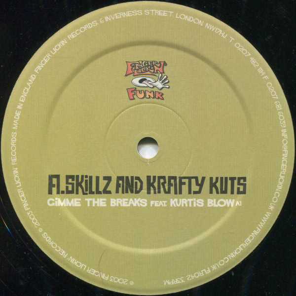 A-Skillz + Krafty Kuts : Gimme The Breaks / TrickaTechnology (12")