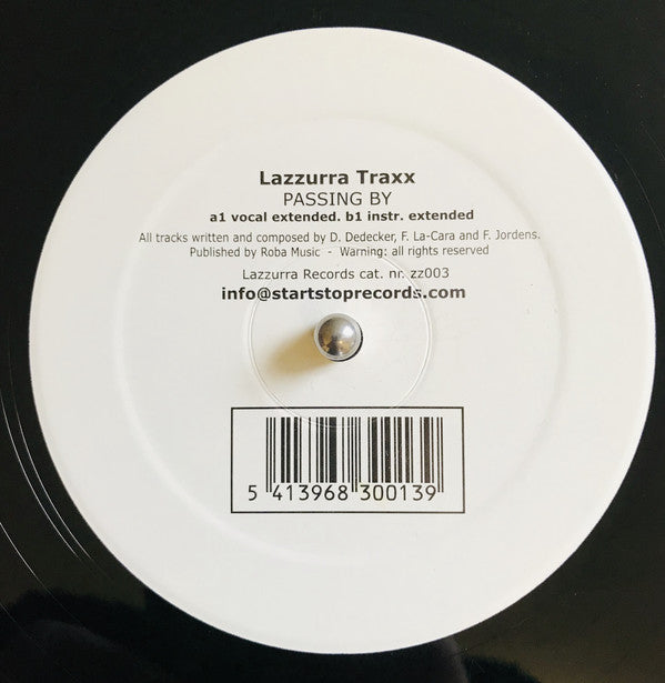 Lazzurra Traxx : Passing By (12")