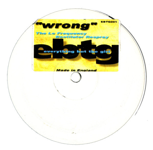 Everything But The Girl : Wrong (12", S/Sided, Unofficial, W/Lbl)