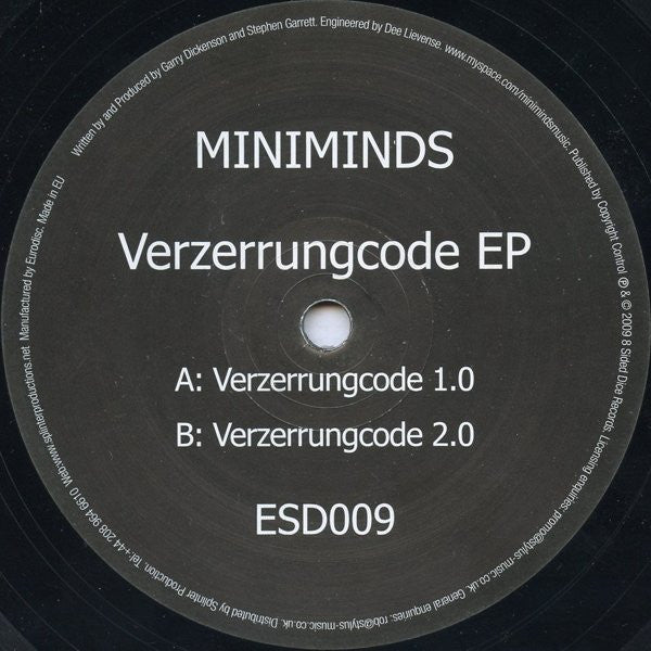 Miniminds : Verzerrungcode EP (12", EP)