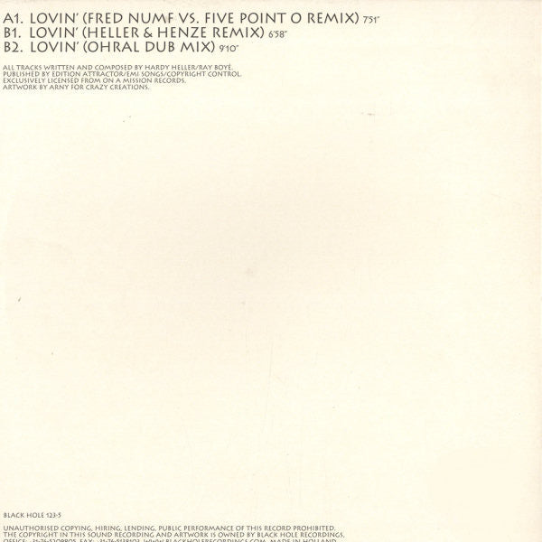 Hardy Heller & Ray Boyé : Lovin' (12")