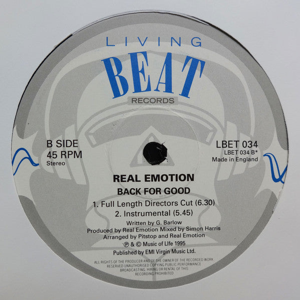 Real Emotion : Back For Good (12")