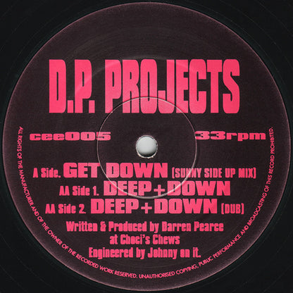 D.P. Projects : Get Down / Deep + Down (12")