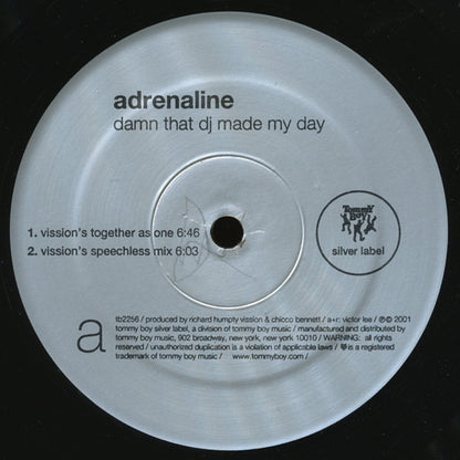 Adrenaline : Damn That DJ Made My Day (12")