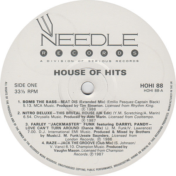 Various : House Hits (2xLP, Comp)