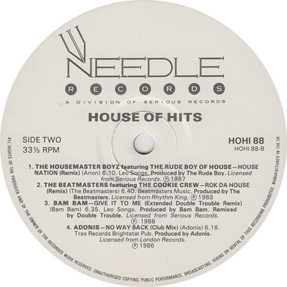 Various : House Hits (2xLP, Comp)