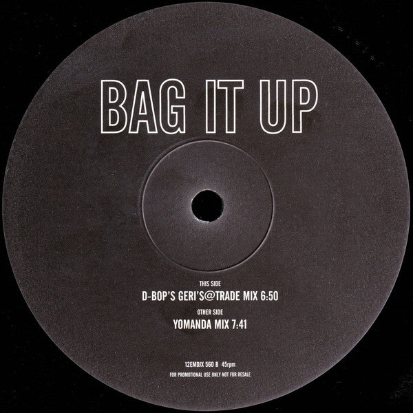 G* : Bag It Up (The Mixes: Yomanda / D-Bop / Trouser Enthusiasts') (2x12", Promo)