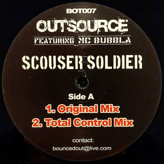 Outsource (3) Featuring  MC Bubbla : Scouser Soldier (12")