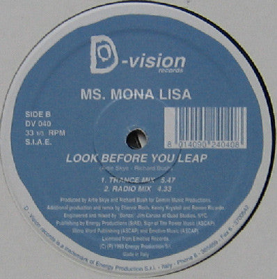 Ms. Mona Lisa : Look Before You Leap (12")