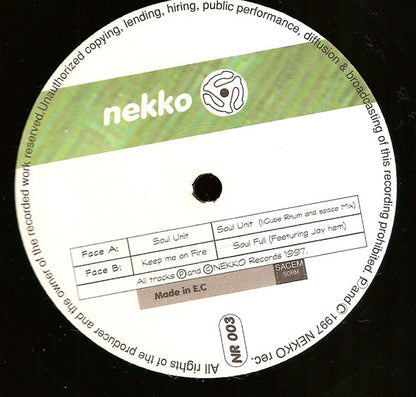 Kojack* : Soul Unit  / Keep Me On Fire (12")