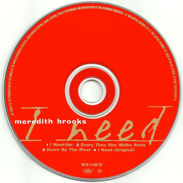 Meredith Brooks : I Need (CD, Single, CD2)