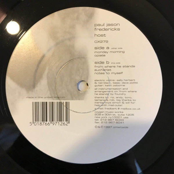Paul Jason Fredericks : Host (12", EP)