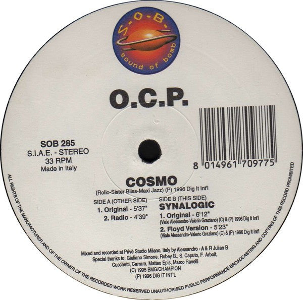 O.C.P. (3) : Cosmo (12", Single)
