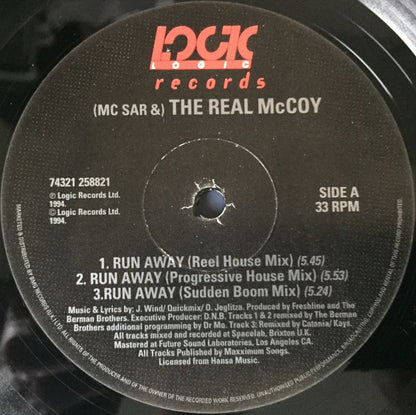 M.C.Sar & The Real McCoy* : Run Away (12")