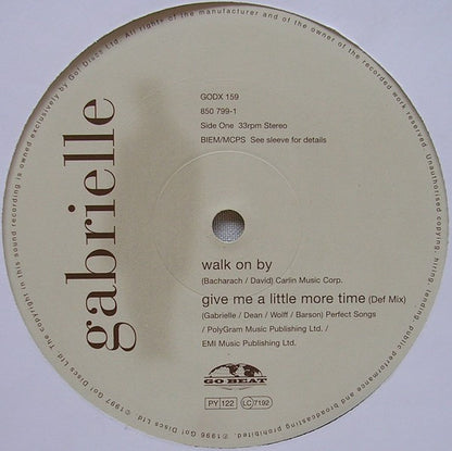 Gabrielle : Walk On By (12", Single)