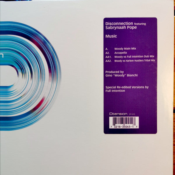 Disconnection Featuring Sabrynaah Pope : Music (12")