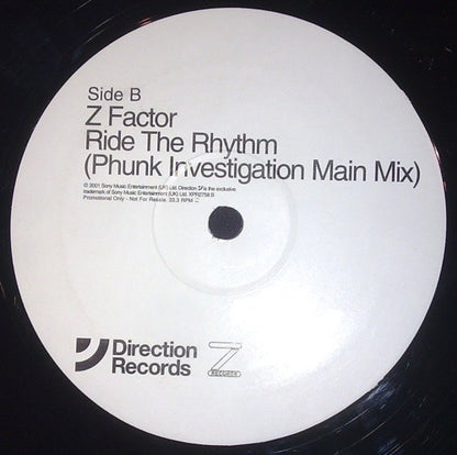 Z Factor : Ride The Rhythm (12", Promo)
